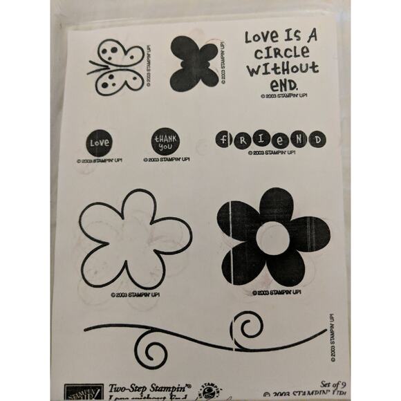 STAMPIN' UP! Love Without End Wooden Stamp Set of 9 Two Step - Picture 3 of 7